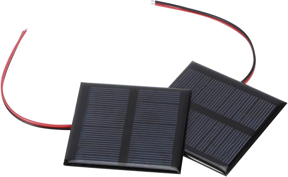 ソーラーパネル Amazon | xuuyuu ソーラーパネル 2Pcs 太陽光発電 5.5V 0.6W 多結晶